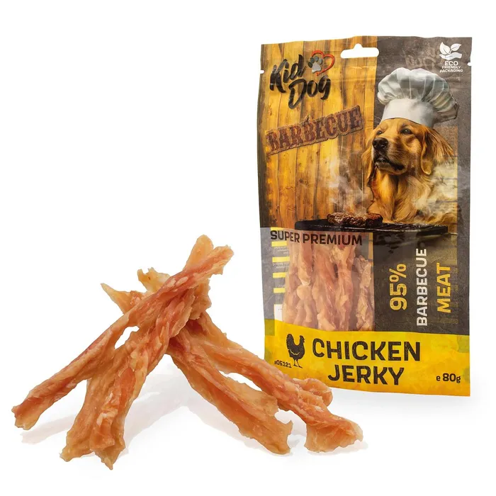 Termék főképe KIDDOG SUPER PREMIUM kuřecí prsa Barbecue, kroucené proužky 80 g