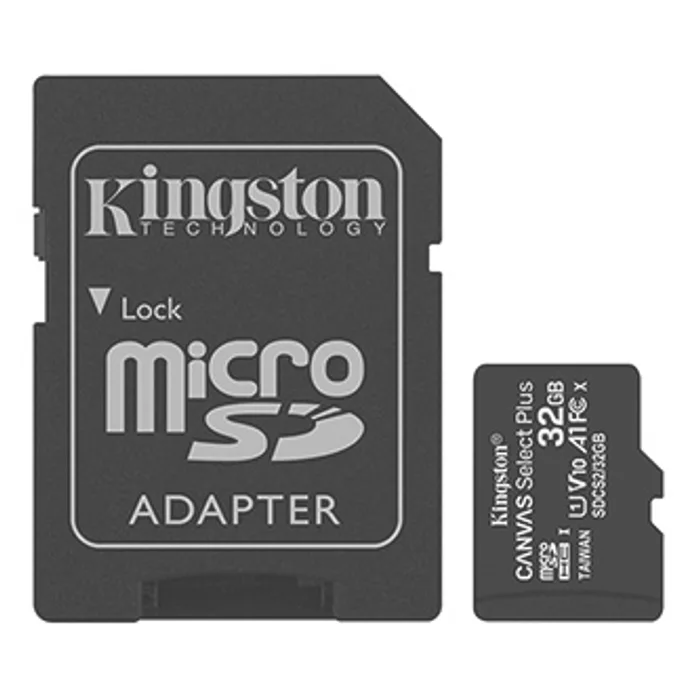 Termék főképe Kingston paměťová karta Canvas Select Plus, 32GB, micro SDHC, SDCS2/32GB, UHS-I U1 (Class