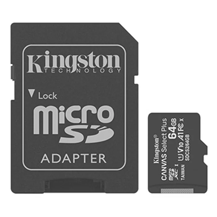 Termék főképe Kingston paměťová karta Canvas Select Plus, 64GB, micro SDXC, SDCS2/64GB, UHS-I U1 (Class