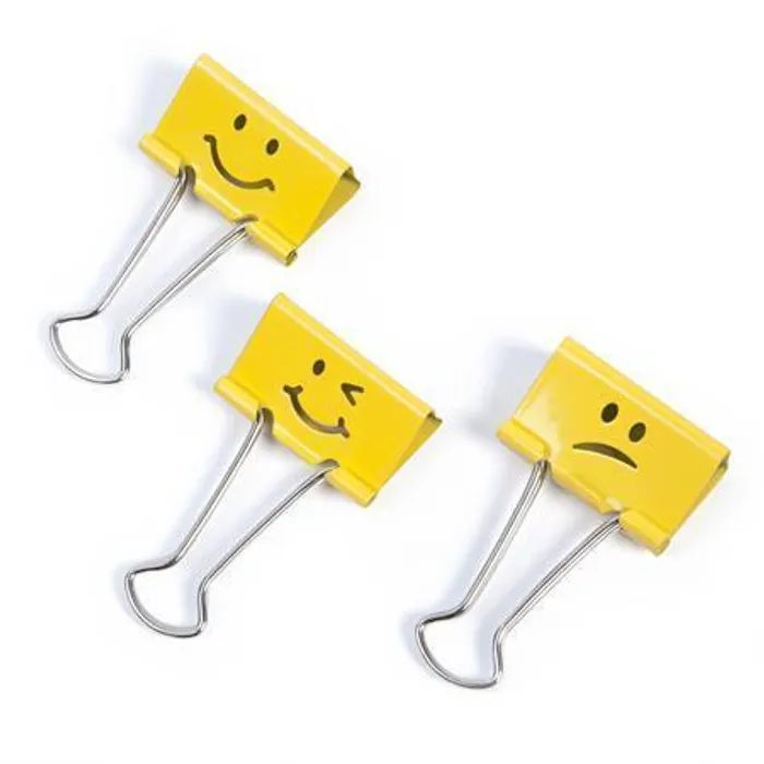 Termék főképe Klipy na dokumenty "Emoji", žlutá, 19 mm, RAPESCO
