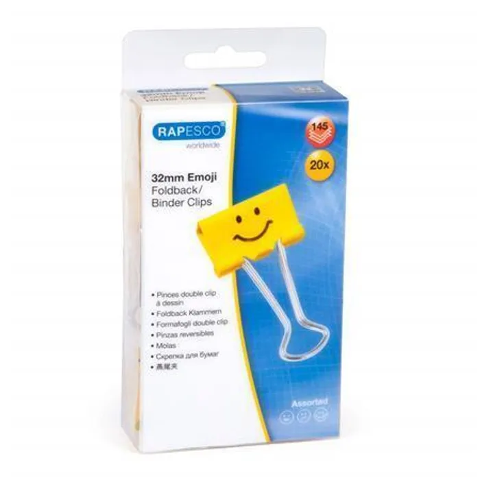 Termék főképe Klipy na dokumenty "Emoji", žlutá, 32 mm, RAPESCO
