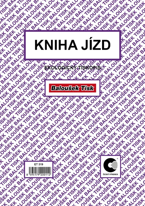 Termék főképe Kniha jízd A5 firemního a soukromého vozidla 24 stran ET319