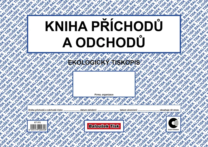 Termék főképe Kniha příchodů a odchodů ET372