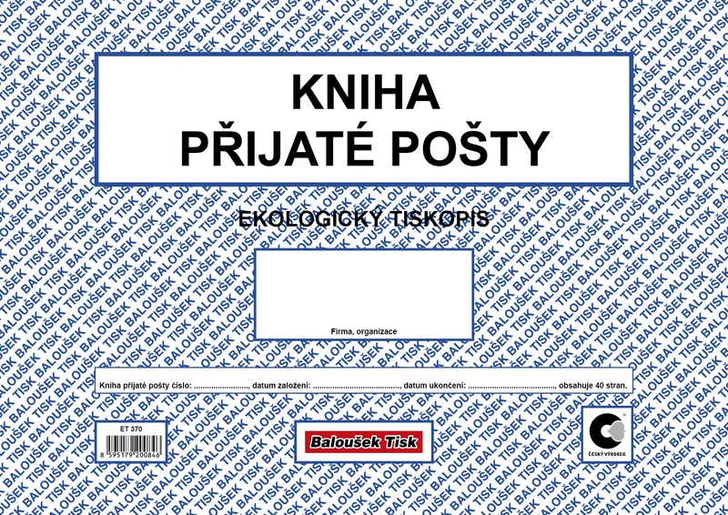 Termék főképe Kniha přijaté pošty ET370
