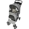 Következő termékkép Kutya babakocsi BUGGY, gyorsan összecsukható, 47 x 100 x 80 cm, terhelhetőség 15 kg-ig, szürke