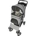 Következő termékkép Kutya babakocsi BUGGY, gyorsan összecsukható, 47 x 100 x 80 cm, terhelhetőség 15 kg-ig, szürke