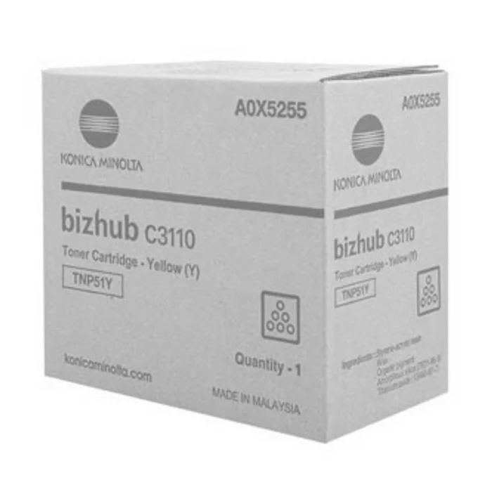 Termék főképe Konica Minolta originální toner A0X5255, yellow, 5000str., TNP-51Y, Konica Minolta Bizhub