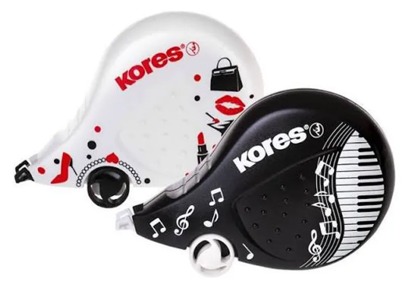 Termék főképe Korekční strojek Kores Scooter Black White 4,2 mm x 8 m, mix motivů