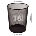 Következő termékkép Drót szemetes, fekete, 18 l
