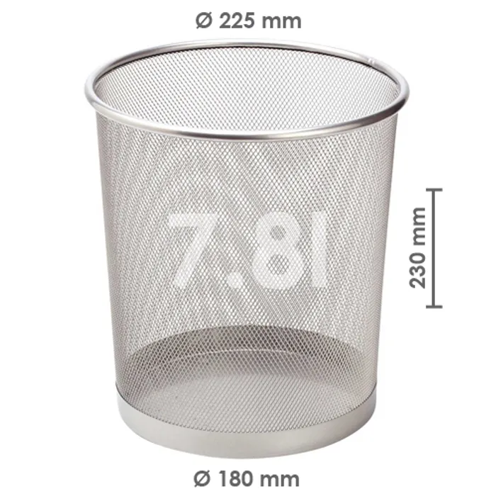 Termék főképe Koš drátěný na odpadky, stříbrný 7,8l