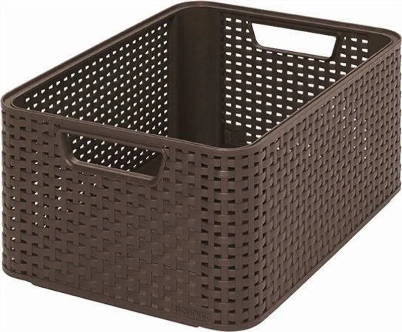 Termék főképe Košík, umělý ratan, 18 l, čokoládově hnědý, CURVER