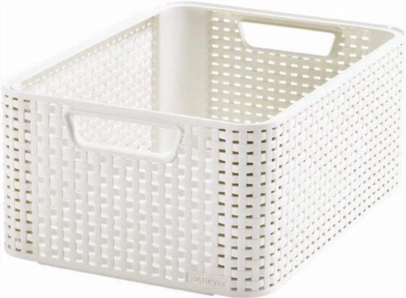 Termék főképe Košík, umělý ratan, 18 l, krémový, CURVER