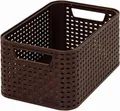 Kosár, műrattan, 7 l, csokoládébarna, CURVER