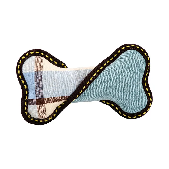 Termék főképe Kost, 21 cm, robustní aport pro psy, HIPHOP DOG, modrá/žlutá