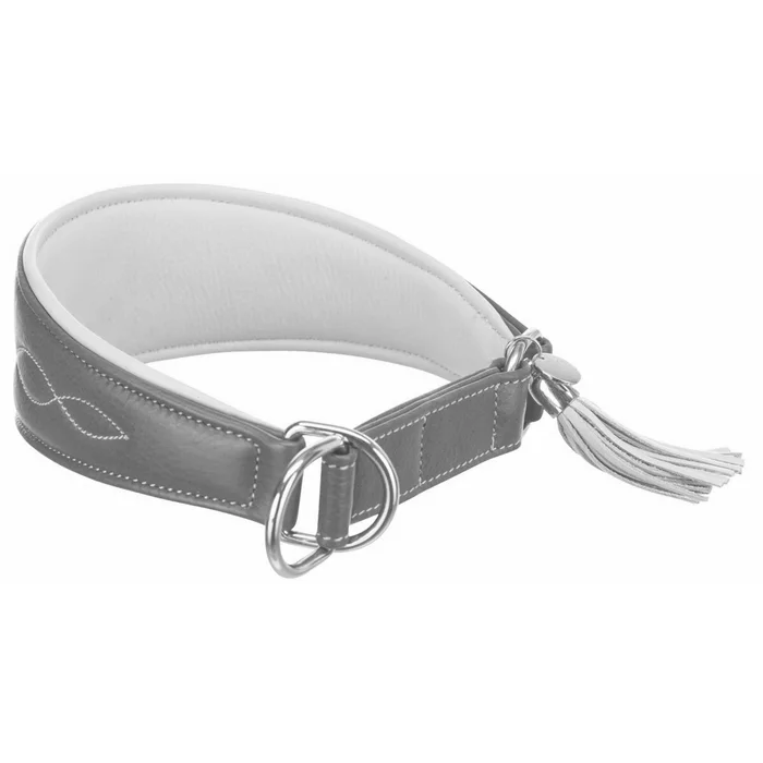 Termék főképe Kožený obojek ACTIVE Comfort pro chrty - petrolejová/žlutá S-M:33-42cm/60mm