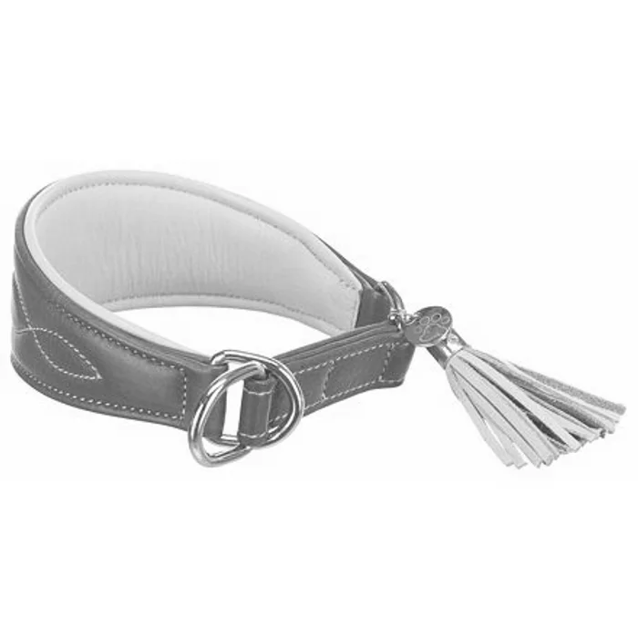 Termék főképe Kožený obojek ACTIVE Comfort pro chrty - petrolejová/žlutá S:27-35cm/55mm