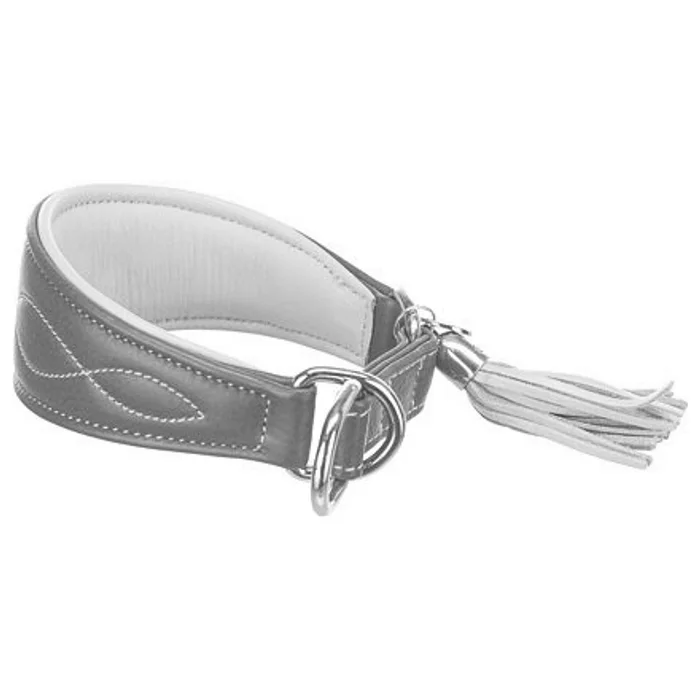Termék főképe Kožený obojek ACTIVE Comfort pro chrty - petrolejová/žlutá XS:21-26cm/40mm