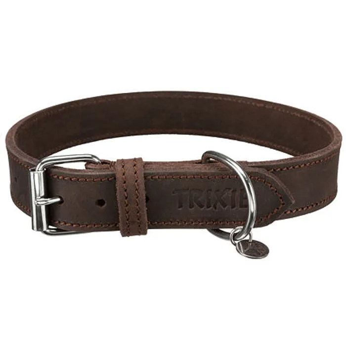 Termék főképe Kožený obojek RUSTIC - tmavě-hnědá L: 48-56cm/30mm