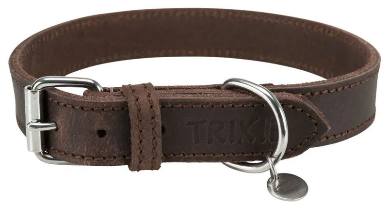 Termék főképe Kožený obojek RUSTIC - tmavě-hnědá M-L: 42-48cm/25mm