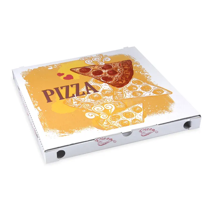 Termék főképe Krabice na pizzu z vlnité lepenky 34 x 34 x 3 cm [100 ks]