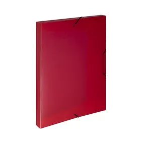 PP doboz gumival A4 Opaline piros
