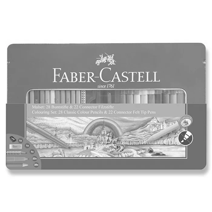 Termék főképe Kreativní sada Faber-Castell - fixy Connector a pastelky 50 kusů