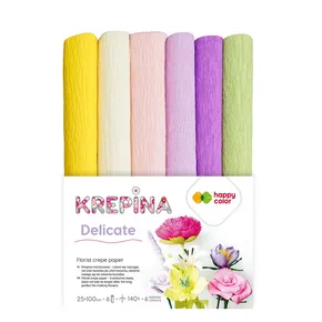 Krepp papír Happy Color 25x100 cm - 6 finom szín keveréke