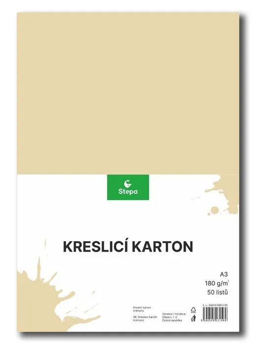 Termék főképe Kreslící karton A3-180g krémový [50 listů]