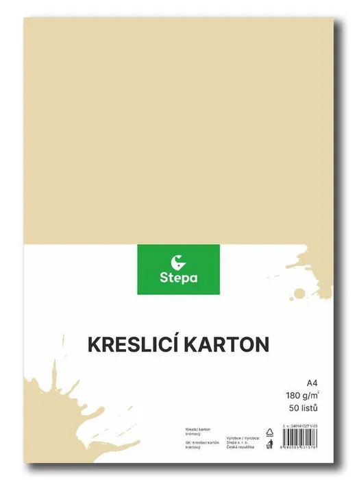 Termék főképe Kreslící karton A4-180g krémový [50 listů]