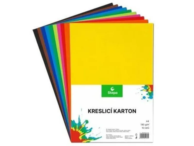 Termék főképe Kreslící karton A4-180g mix barev [10 listů]