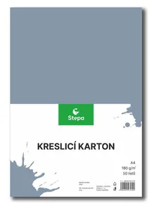Rajzkarton színes A4/180g - szürke [50 lap]