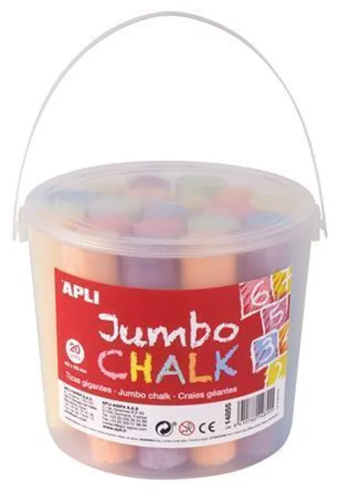 Termék főképe Křída na chodník, mix barev, kulatá, jumbo, 20 ks, APLI