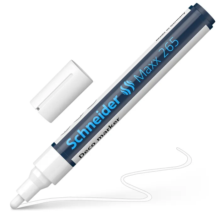 Termék főképe Křídový popisovač "Maxx 265", bílá, 2-3mm, tekutý, SCHNEIDER