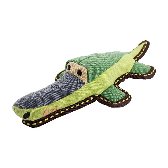 Termék főképe Krokodýl, 30 cm, robustní aport pro psy, HIPHOP DOG, tkaná látka, zelená/šedá