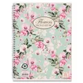 Gyűrűpárna Pigna Nature Flowers A4, bélelt, 60 lapos, motívumkeverék