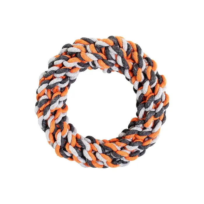 Termék főképe Kruh HipHop bavlněný 15 cm / 130 g šedá, tm.šedá, oranžová