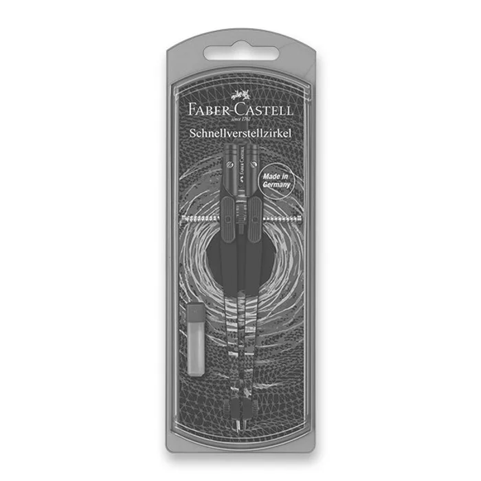 Termék főképe Kružítko Faber-Castell Grip Quick Set Compass Trend Shiny Twist tm. modrá