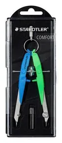 Iránytű "Mars Comfort Neon", 2 részes készlet, nagy pontosságú, kék-zöld, STAEDTLER