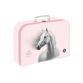 Laminált bőrönd 34 cm romantikus ló