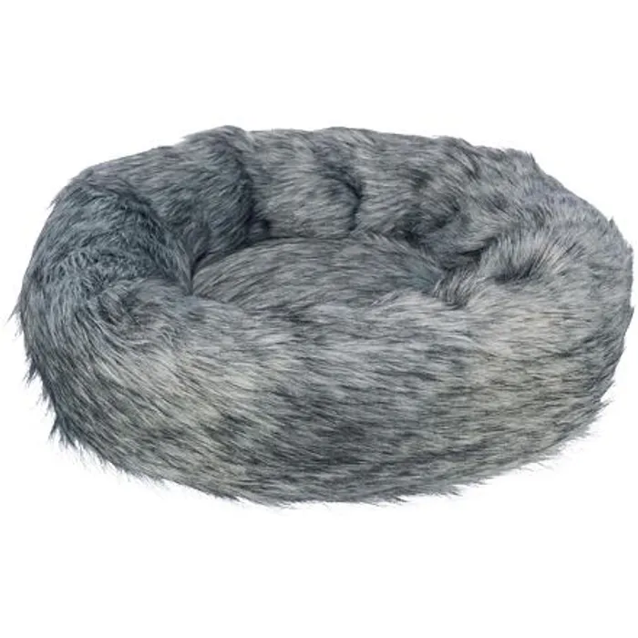Termék főképe Kulatý pelech YELINA 55 cm dlouhý plyšový vlas, černá/šedá