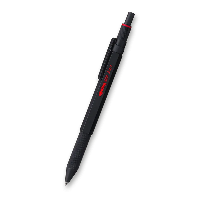 Termék főképe Kuličková tužka Multipen Rotring 600 Black 3 v 1 3 barvy + mechanická tužka 0,5mm