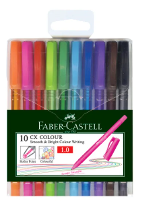 Termék főképe Kuličkové pero CX Color 1.0mm, plastové pouzdro 10ks Faber Castell 247201