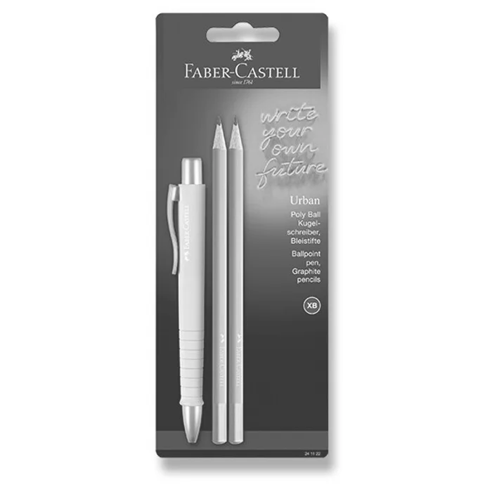 Termék főképe Kuličkové pero Faber-Castell Poly Ball Urban Gold sada, 3 ks, sky blue
