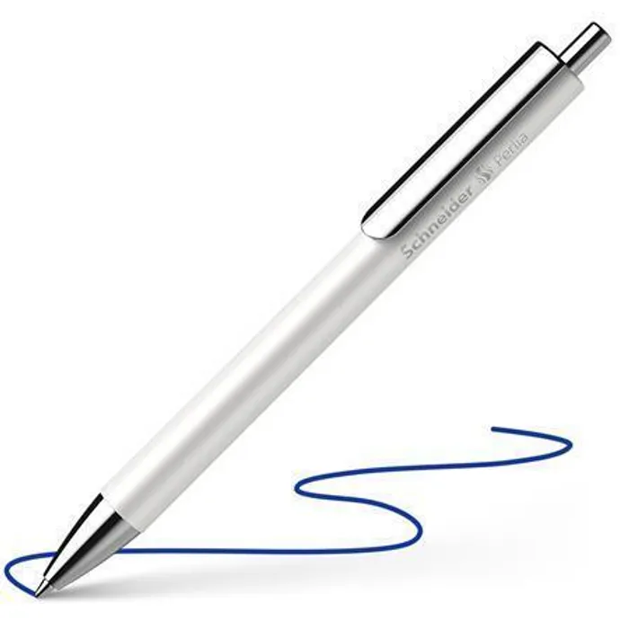 Termék főképe Kuličkové pero "Perlia", bílá, 0,5 mm, stiskací mechanismus, modrý inkoust, SCHNEIDER