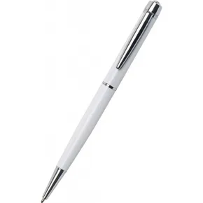 Golyóstoll fehér kristályokkal Lily Pen-MADE WITH SWAROVSKI ELEMENTS, fehér, 13 cm,