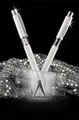 Golyóstoll SWAROVSKI® kristályokkal, fehér, a test közepén fehér kristályokkal