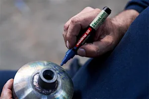 Lakový popisovač "50 EcoLine", piros, 2-3 mm, EDDING 4-50-002