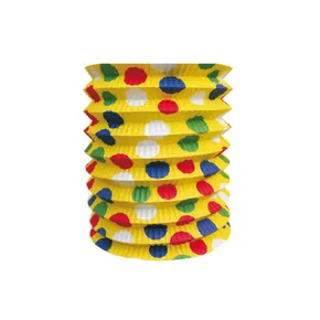 Kihúzható lámpás PARTY sárga 25 cm (átmérő 15 cm) [1 db]