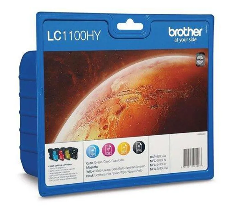 Termék főképe LC1100HYP inkjet cartridge DCP 185C, 6690CW tiskárny, BROTHER b+c+m+y, 1*900 o.+3*750 o.