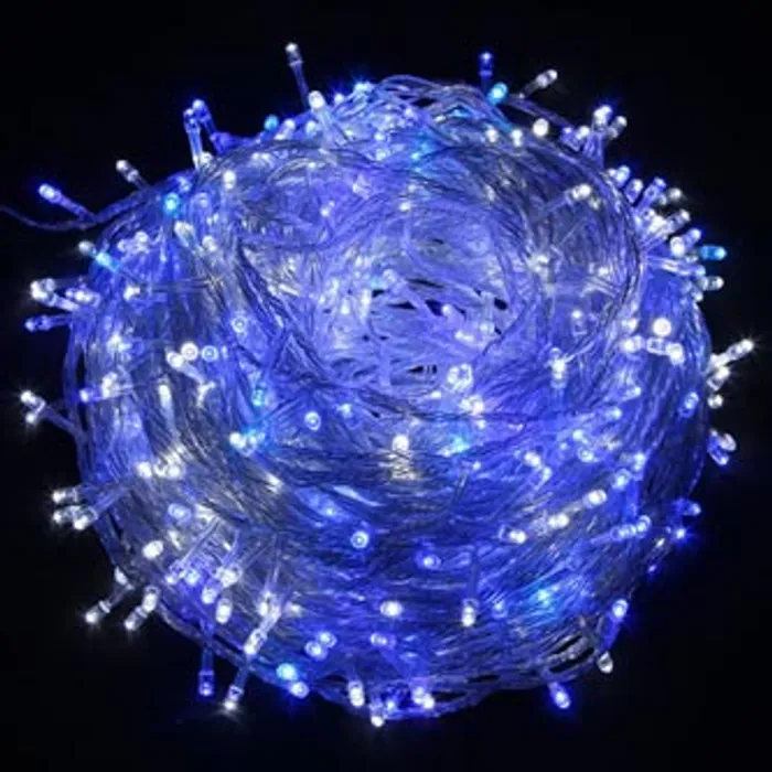 Termék főképe LED osvětlení, řetěz, 10m, 220-240 V (50-60Hz), 6W, modrá, transparentní kabel, 30000h, 1